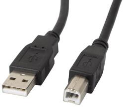 Lanberg CA-USBA-10CC-0005-BK USB-A apa - USB-B apa 2.0 Nyomtató kábel - Fekete (0.5m) (CA-USBA-10CC-0005-BK) (CA-USBA-10CC-0005-BK)