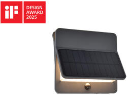 LUTEC ALETA LED szolárlámpa mozgásérzékelővel , 12.6W, sötét szürke, IP54 (6915401118)