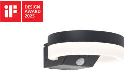 LUTEC RUNDA LED szolárlámpa mozgásérzékelővel , 12W, sötétszürke, IP54 (6915801335)