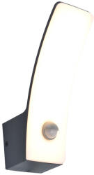 LUTEC KILO LED fali mozgásérzékelős lámpa , fekete , 11.5W , 710lm , meleg fehér , IP44 (5203902335)