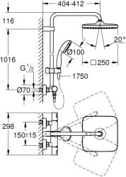 GROHE Vitalio Start 250 Zuhanyrendszer term. DIY*** - webshop - 169 609 Ft