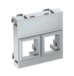 Obo Bettermann 6119308 DTG-02LE AL1 Adatátviteli modul tartó 2 db LE típusú csatl. modulhoz 45x45mm festett alumínium (6119308)