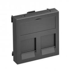 Obo Bettermann 6119204 DTG-2A SWGR1 adatátviteli csatlakozó 2 db A típusú csatlakozó modulh 45x45mm szürkésfekete (6119204)