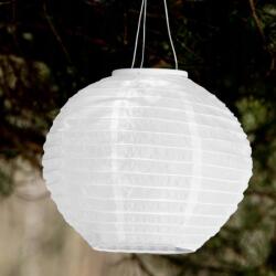 ProGarden Napelemes XL Party LED Lampion, 28 cm, fehér, 1 db (DX9300490)
