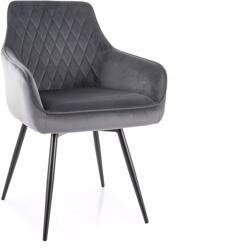  Scaun de sufragerie MARLO VELVET gri