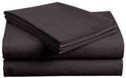 Cearsaf de bumbac LUX maro inchis 200x220 cm