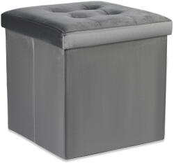  Taburet pliabil gri ZAREX VELVET L