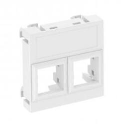 Obo Bettermann 6119304 DTG-02LE RW1 Adatátviteli modul tartó keret 2 db LE típusú csatl. modulhoz 45x45mm hófehér (6119304)