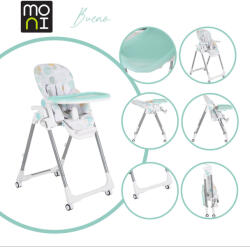 Moni Bueno etetőszék állítható kék - manopalota