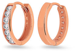 Heratis Forever Kis karika fülbevaló cironiákkal Ira, 1, 5 cm, rosé arany 14K IZ13562R