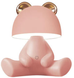 3W 4000K LED asztali lámpa mackó pink Zuma Line (ELM 003064 027767)