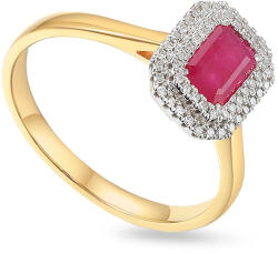 Heratis Forever Lenyűgöző gyűrű 0, 65 ct rubinnal és briliánsokkal IZBR1392R