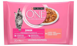 Purina ONE Kölyök macska alutasak - lazac 4 x 85g