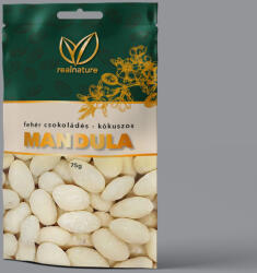 Real Nature kókuszos-fehércsokoládés mandula 75 g - perfectlife