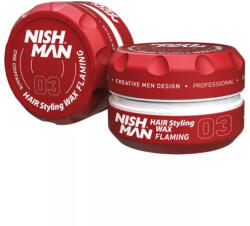 Nish Man Flaming 03 fényes hatású wax, extra erős tartással, 150ml - hajpatika