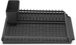 Brabantia SinkSide Dish Drying Rack lejtős csepptálcájú, önürítő edényszárító állvány, sötétszürke, 385x490 mm - 117404 (117404)