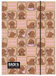 DERFORM BackUp kutyás gumis mappa A4-es - Fluffy Puppy