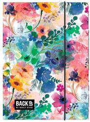 BackUP Virágos gumis mappa A4-es - Watercolor Flowers