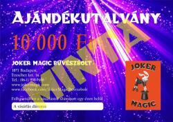 Ajándékutalvány - 10.000 Ft értékben - jokermagic