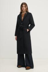 Pepe Jeans gyapjúkabát BRENDA sötétkék, átmeneti, PL402479 - sötétkék M