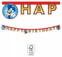 Javoli Sonic a sündisznó Sega Happy Birthday felirat FSC 2 m (PNN95668) - ajandekplaza