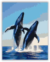  Két Bálna Tánca a Kék Óceánban - számfestő készlet