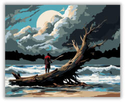  Elhagyatott Sziget és Közeledő Vihar - számfestő készlet