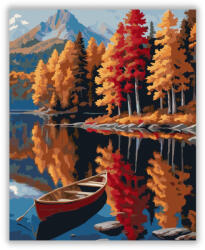  Őszi Fák és Hegyi Tó - számfestő készlet