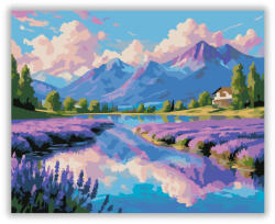  Kristálytiszta Tó és Levendulamezők - számfestő készlet