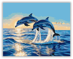  Delfinek a Naplementében - számfestő készlet
