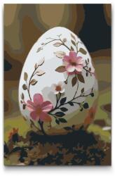  Festés számok szerint - Húsvéti tojás díszekkel Méret: 20x30cm, Keretezés: Kartonlemezen