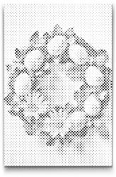  PontPöttyöző - Húsvéti koszorú Méret: 20x30cm, Keretezés: Kartonlemezen, Szín: Fekete