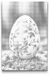  PontPöttyöző - Húsvéti tojás díszekkel Méret: 20x30cm, Keretezés: Kartonlemezen, Szín: Zöld