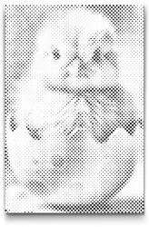  PontPöttyöző - Húsvéti csibe a tojáshéjban Méret: 20x30cm, Keretezés: Kartonlemezen, Szín: Kék