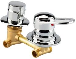 Aquamaxx 2 Funkciós 1 Részes Funkcióváltó Csaptelep Hátfalas Zuhanykabinba, összekötés Fix Rézcső, Fél Colos Csatlakozás, Keverő Csap, Vizes Vezérlő (fcse-2290)