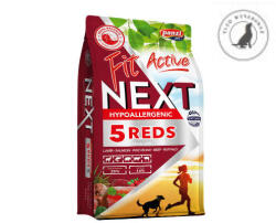 Panzi FitActive Next Hypoallergenic Five Reds Adult (vaddisznó, bárány, marha, bivaly, lazac) száraztáp - Ételallergiás, felnőtt kutyák részére (3kg) (312507)