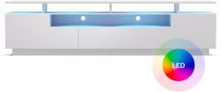 Blumfeldt Perth Lowboard dulap TV, LED, 3 rafturi, alb, 195 x 33 x 50 cm (GDM22-Perth 195 W) (GDM22-Perth 195 W)