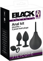 Black Velvets - set de dopuri anale (4 piese, negru)