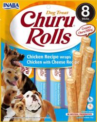 Inaba Foods Churu Rolls Chicken 8x12g rulouri pentru caini cu pui si branza