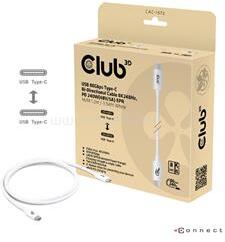 Club 3D Kábel - CAC-1572 (USB4 Type-C, 240W PD, 80Gbps, 8K240Hz, 4K540Hz, bidirectional, 1, 2m, fekete) (CAC-1572) (CAC-1572)