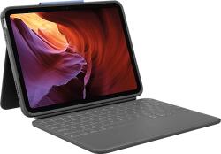Logitech Rugged Folio billentyűzetes ütéselnyelő tok iPad-hez (Gen 10), US Angol, grafitszürke (920-011208) (920-011208)