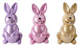  IRIS dekor nyuszi 3db gyöngyház 3 szín 5x10cm (72212) - bestbyte