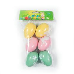 IRIS dekor tojás 6db pasztell virágos 3 féle szín 4x6cm (72217) - bestbyte