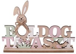 IRIS dekor fa boldog tavasz felirattal+nyúllal 28x18cm (65753) - bestbyte