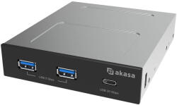 Akasa - USB 20Gbps Type-C Panel with Dual USB 5Gbps Type-A Ports / AK-ICR-36 (AK-ICR-36)
