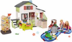 Smoby Set căsuță Prietenilor cu grădină din față și șină de apă Adventure Friends House Life Smoby extensibilă sub cascadă și bucătărie cu perete de joacă (SM810250-A38) Casuta pentru copii