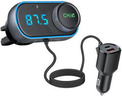 HiGi HiGi® T78 - brichetă transmițător FM MP3 player + încărcător rapid USB (30W) (T78)