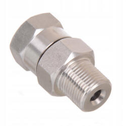 Rozsdamentes acél forgó csatlakozó adapter 3/8" -3/8" Karcher, Ehrle pisztolyhoz és tömlőhöz - Maximális nyomás 280 bar, Max. : 40 l/perc, 100°C