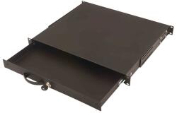 ASSMANN 1U lockable drawer with handle 44x481x400 mm Black (RAL 9005) (DN-19_KEY-1U-SW)