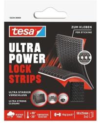 tesa Tépőzáras rögzítőszalag, kétoldalas, 25 x 50 mm, TESA Ultra Power Lock (TE55234)